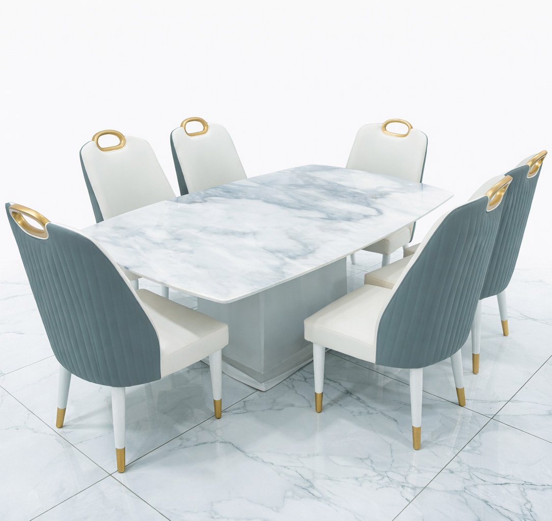 Azure Pearl Dining Dining Table Set (6 Seater)