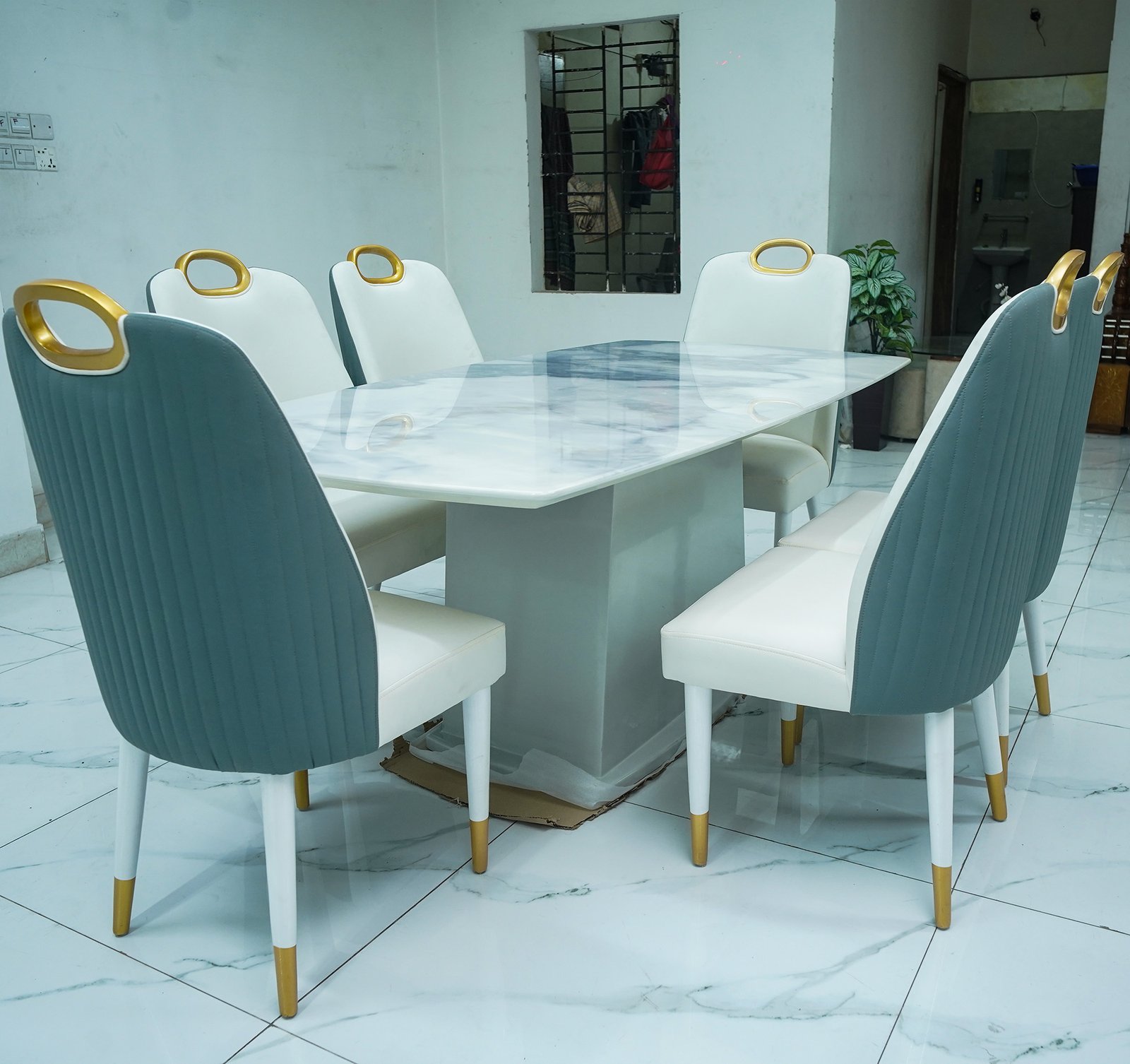 Azure Pearl Dining Dining Table Set (6 Seater) furniture in Bangladesh