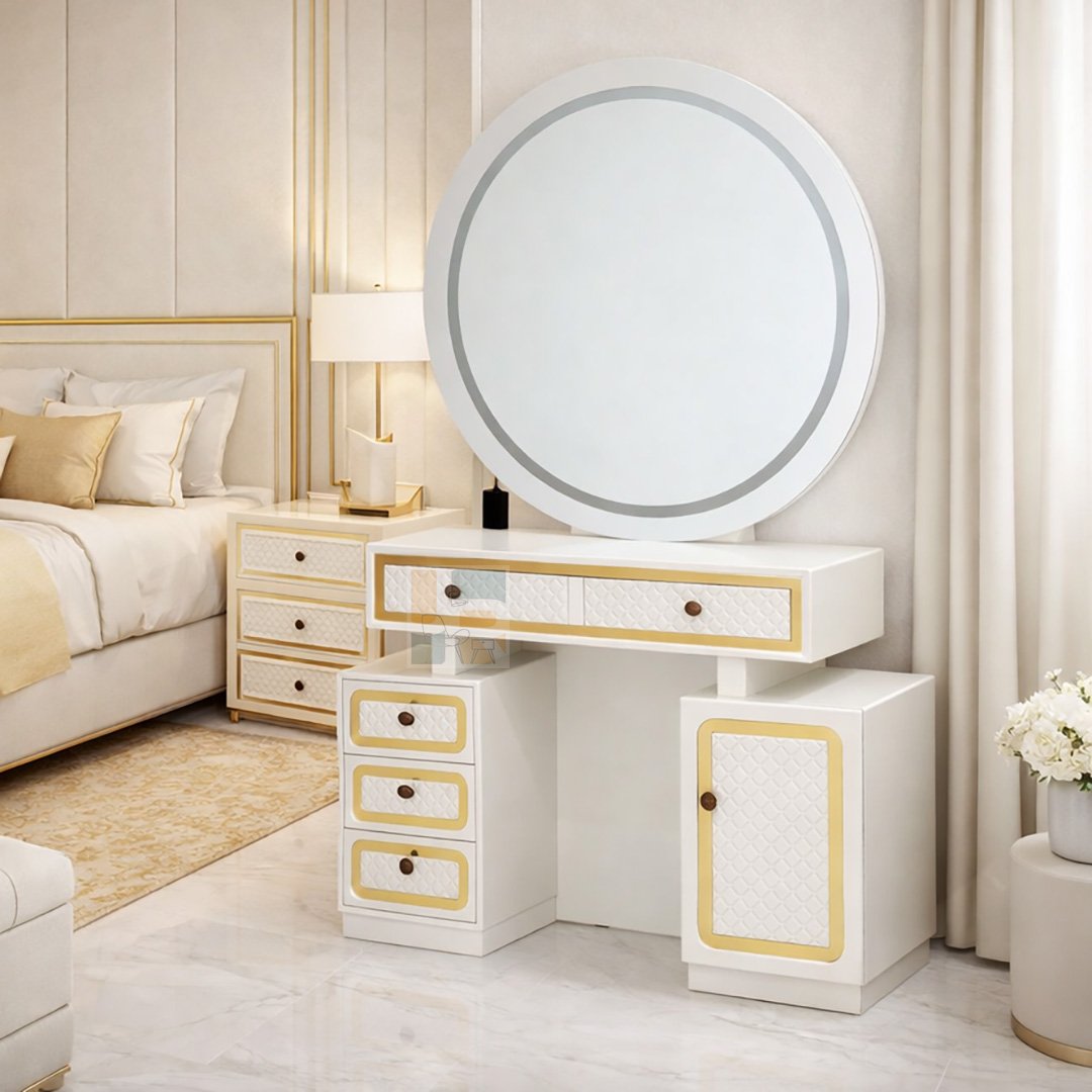 Royal Round Mirror Dressing Table